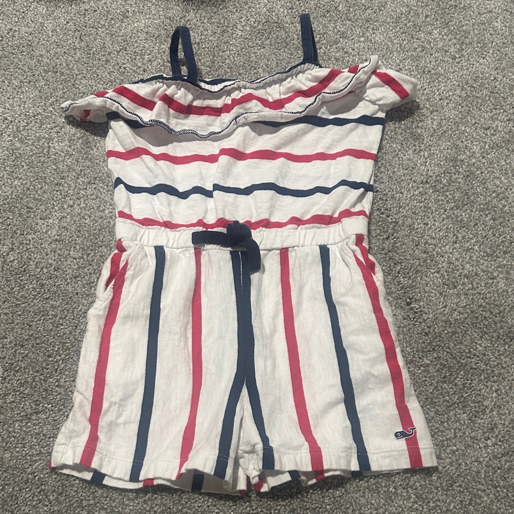 Vineyard Vines For Target red white and blue striped romper size 5T